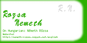 rozsa nemeth business card